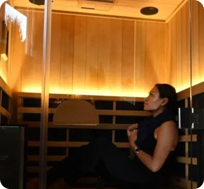 Infrared sauna at MOOD Wellness Lounge